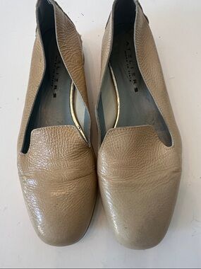 ATELIERS Italy Flats Loafers Tan Leather Sz 39 US 8.5